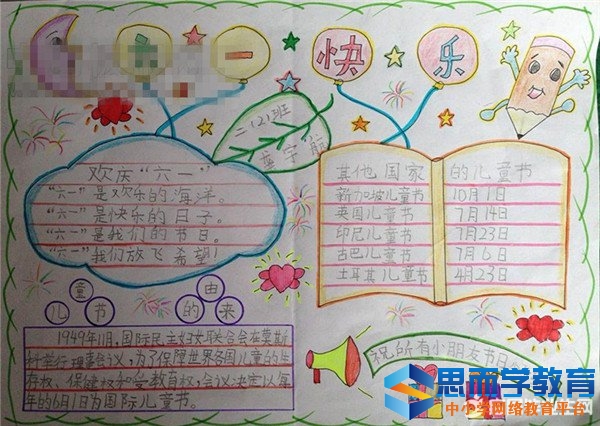 六一儿童节手抄报图片大全简单漂亮的